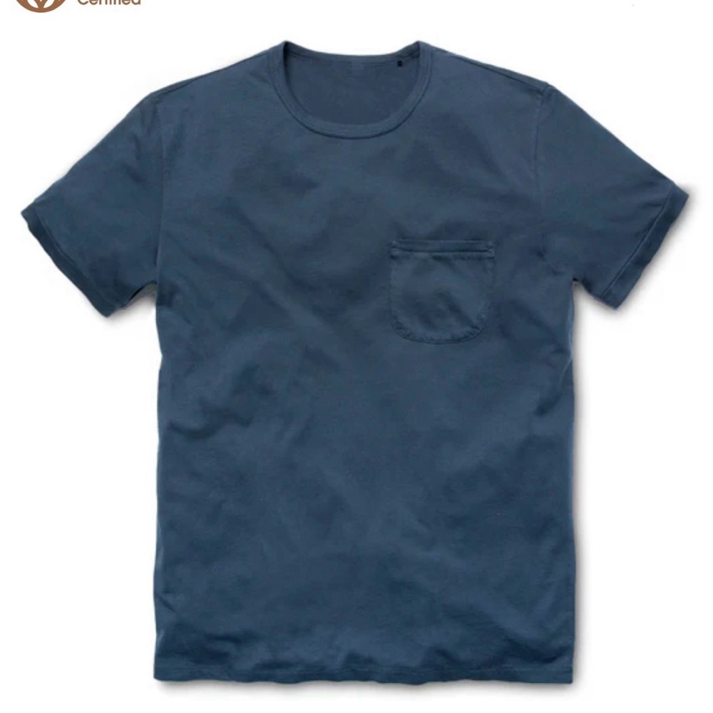 Outerknown Sojourn Short Sleeve pocket Tee Indigo
